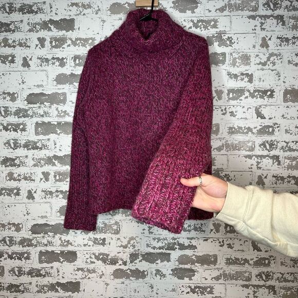 Gap | woke purple turtle neck wool blend vintage sweater - Picture 6 of 8